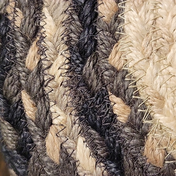 C3 😍 Primitive, Farmhouse Natural Jute Round - Picture 4 of 5